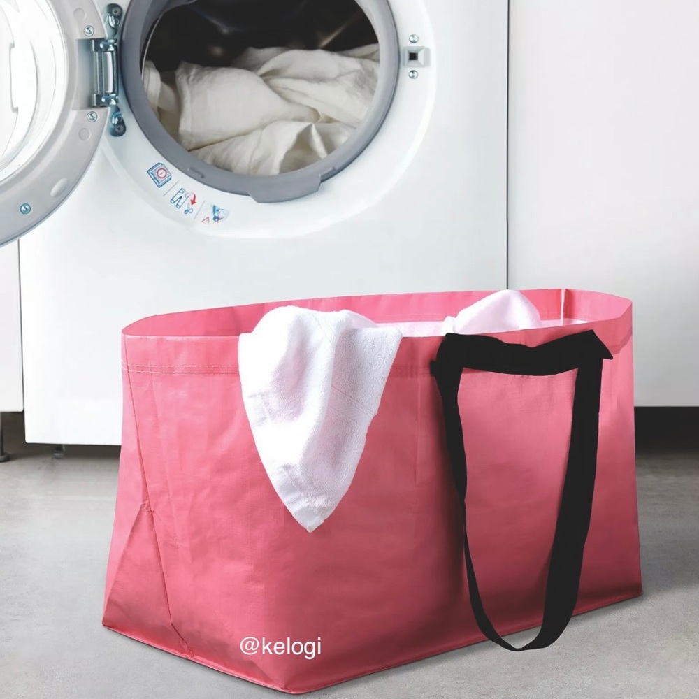 💖NEW SET💖2 IKEA Pink LE Frakta Slukis Tote Bags - Picture 3 of 5